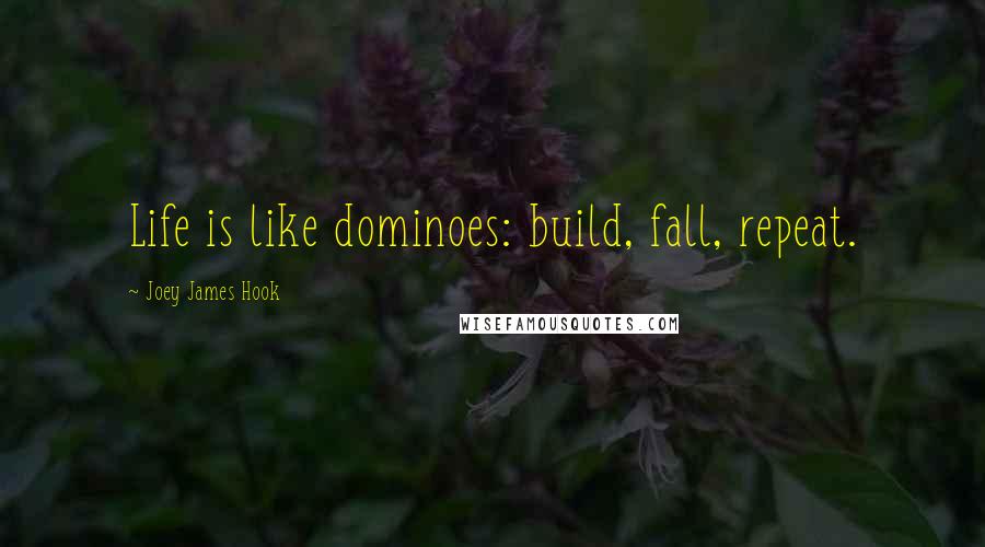 Joey James Hook Quotes: Life is like dominoes: build, fall, repeat.