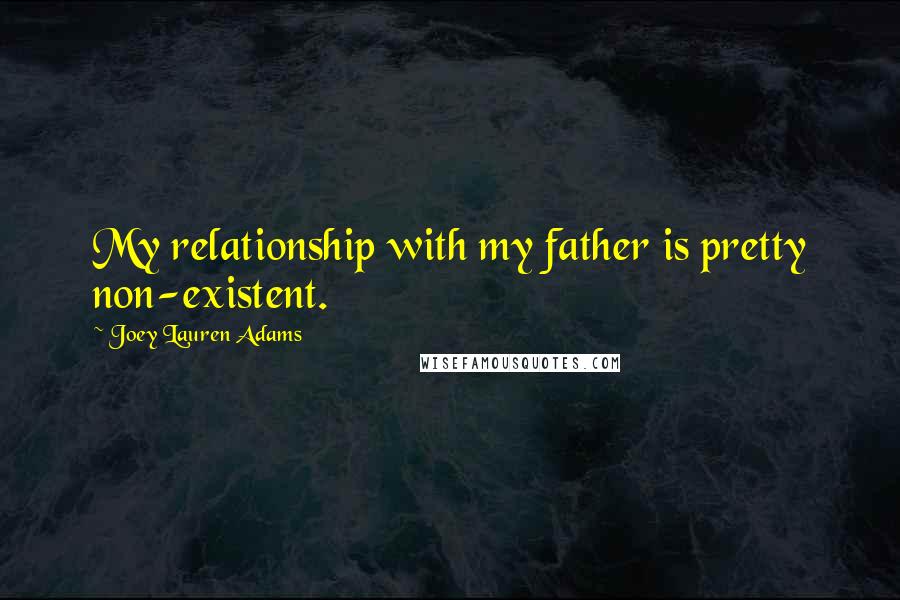 Joey Lauren Adams Quotes: My relationship with my father is pretty non-existent.