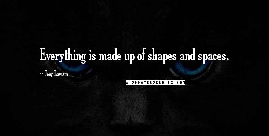 Joey Lawsin Quotes: Everything is made up of shapes and spaces.