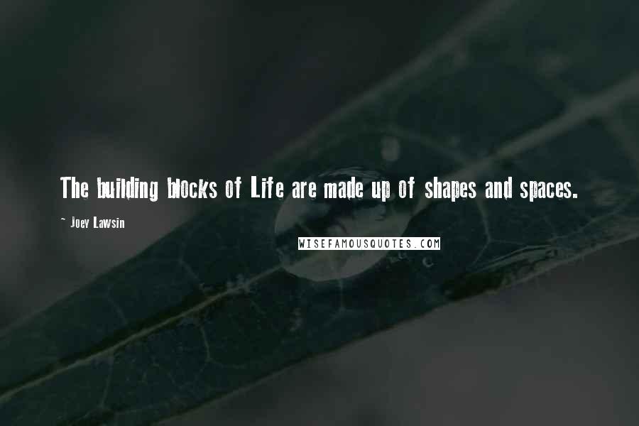 Joey Lawsin Quotes: The building blocks of Life are made up of shapes and spaces.