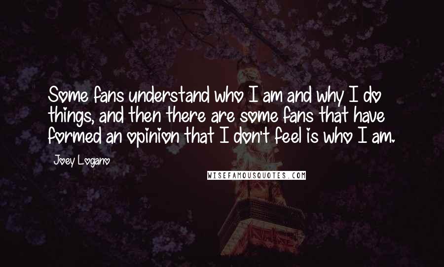 Joey Logano Quotes: Some fans understand who I am and why I do things, and then there are some fans that have formed an opinion that I don't feel is who I am.