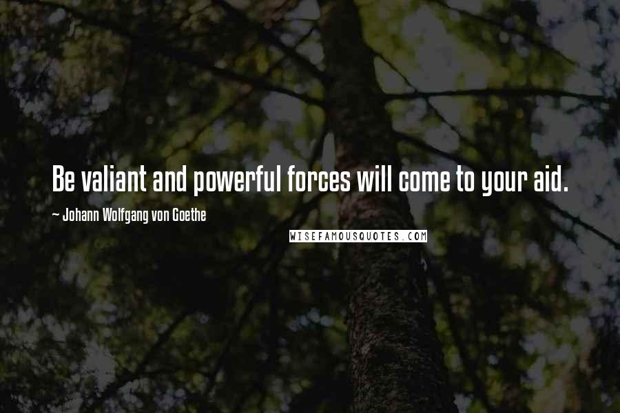 Johann Wolfgang Von Goethe Quotes: Be valiant and powerful forces will come to your aid.