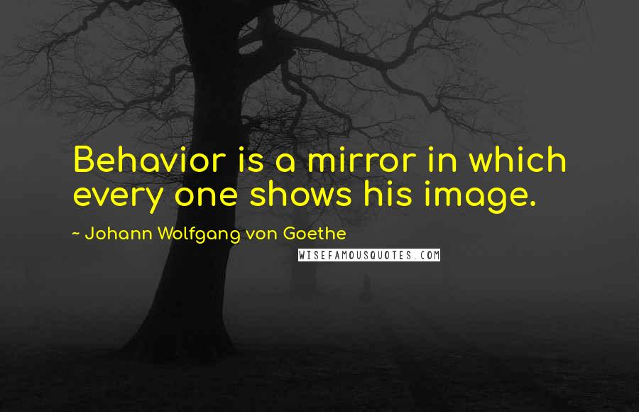 Johann Wolfgang Von Goethe Quotes: Behavior is a mirror in which every one shows his image.