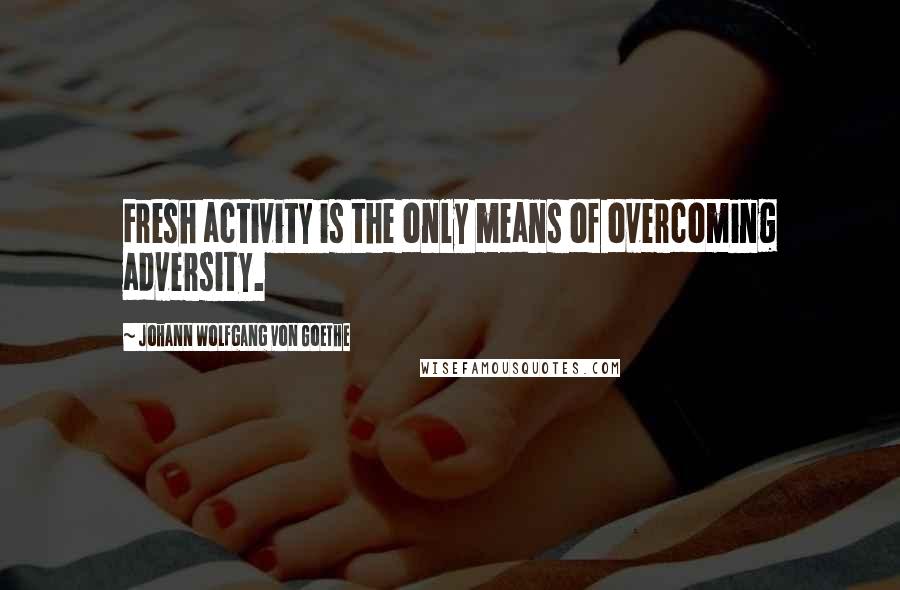 Johann Wolfgang Von Goethe Quotes: Fresh activity is the only means of overcoming adversity.