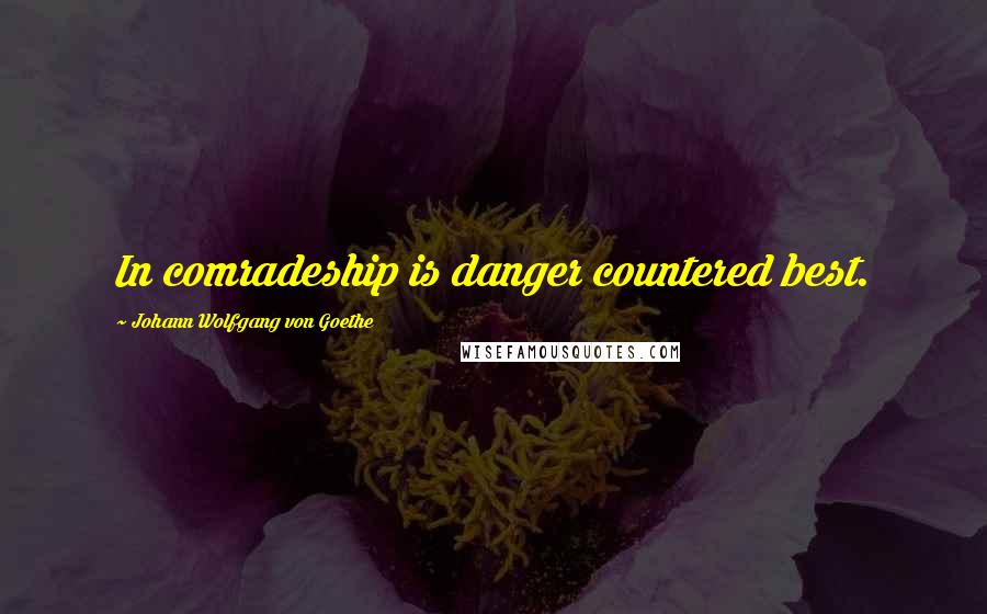 Johann Wolfgang Von Goethe Quotes: In comradeship is danger countered best.