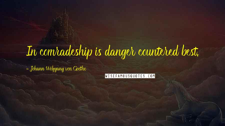 Johann Wolfgang Von Goethe Quotes: In comradeship is danger countered best.