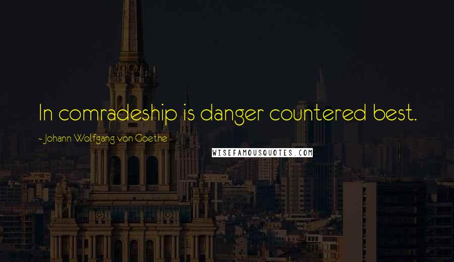 Johann Wolfgang Von Goethe Quotes: In comradeship is danger countered best.