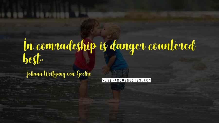 Johann Wolfgang Von Goethe Quotes: In comradeship is danger countered best.