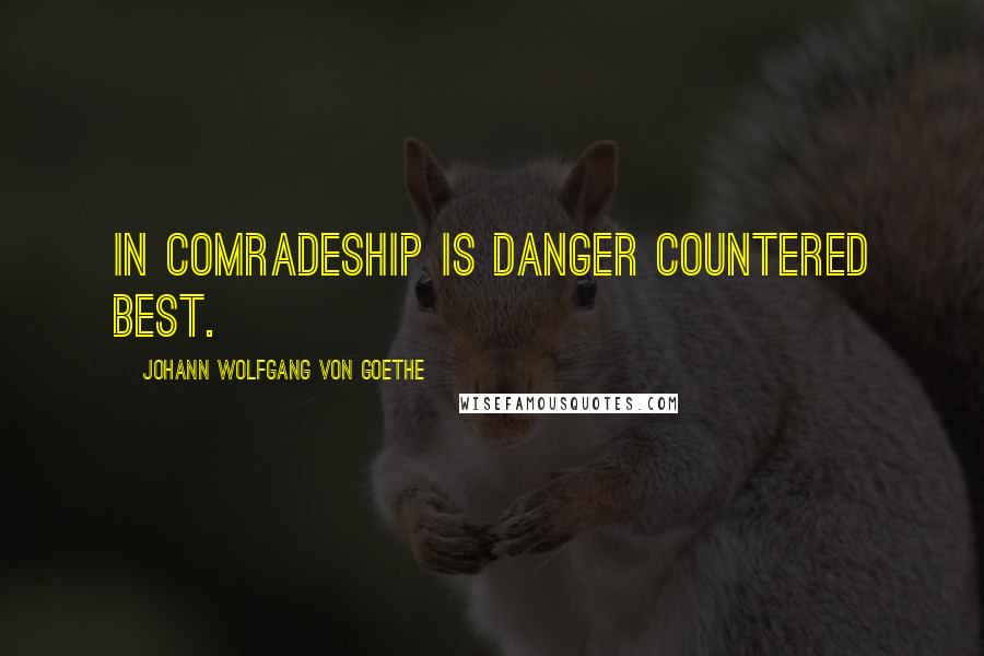 Johann Wolfgang Von Goethe Quotes: In comradeship is danger countered best.