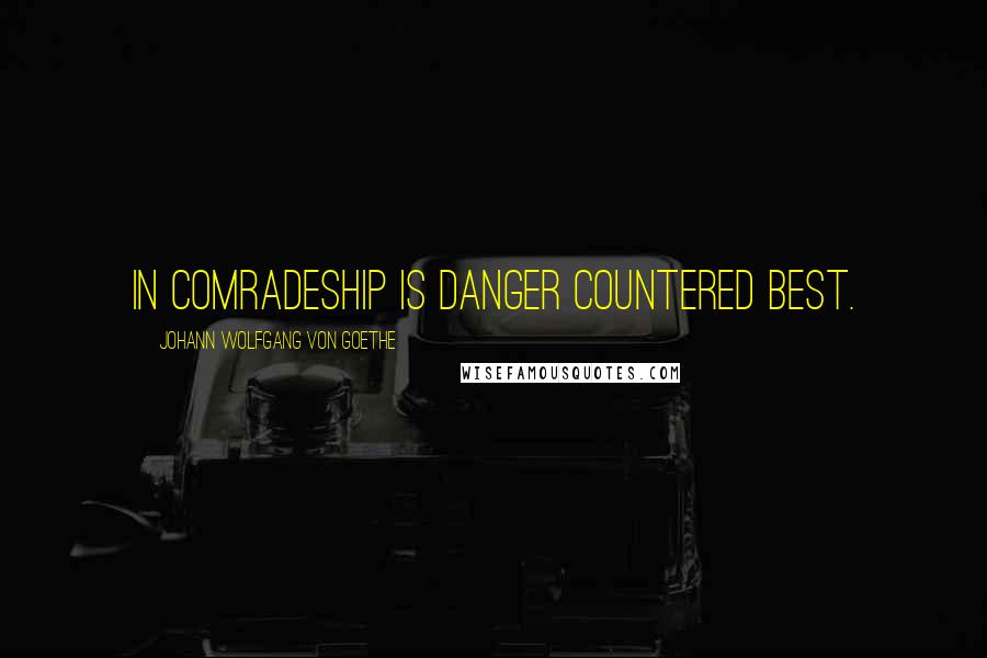 Johann Wolfgang Von Goethe Quotes: In comradeship is danger countered best.