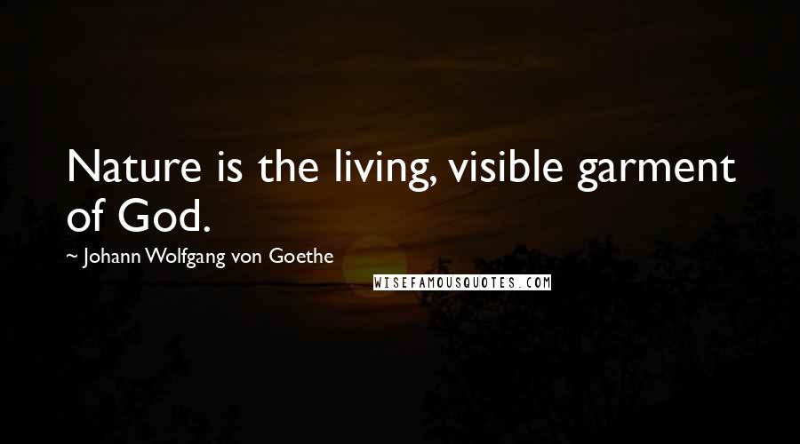 Johann Wolfgang Von Goethe Quotes: Nature is the living, visible garment of God.