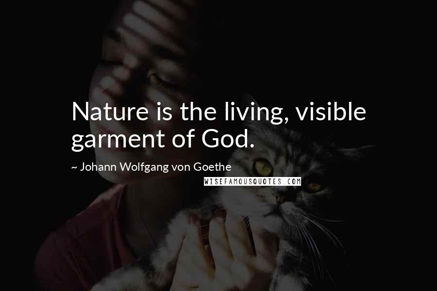 Johann Wolfgang Von Goethe Quotes: Nature is the living, visible garment of God.