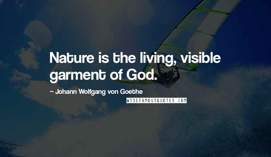 Johann Wolfgang Von Goethe Quotes: Nature is the living, visible garment of God.