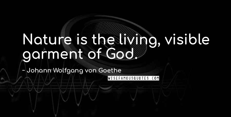 Johann Wolfgang Von Goethe Quotes: Nature is the living, visible garment of God.