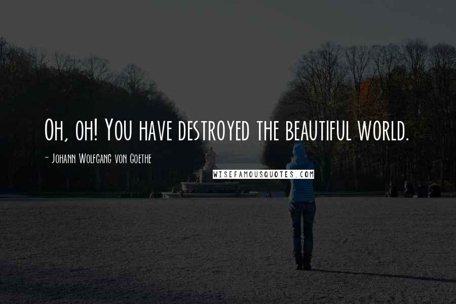 Johann Wolfgang Von Goethe Quotes: Oh, oh! You have destroyed the beautiful world.