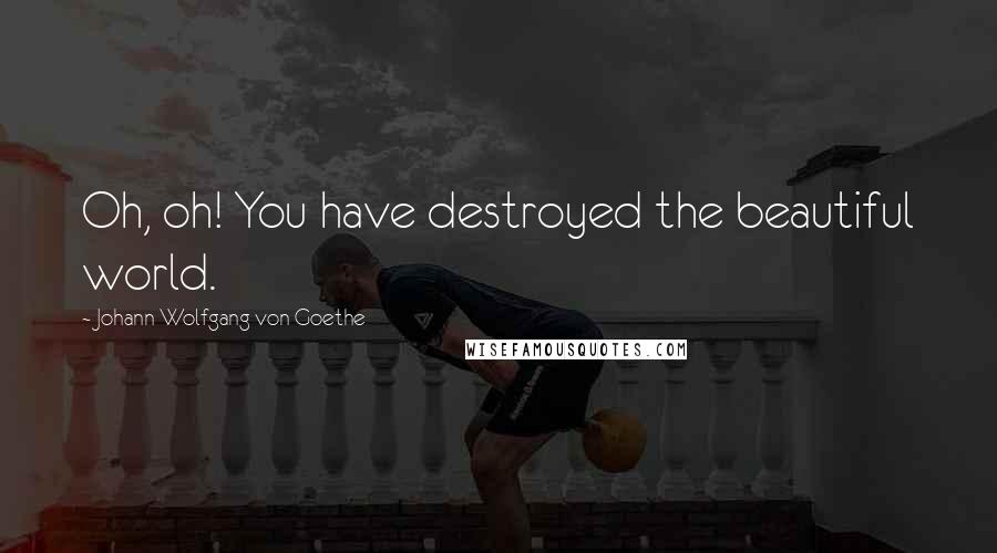 Johann Wolfgang Von Goethe Quotes: Oh, oh! You have destroyed the beautiful world.