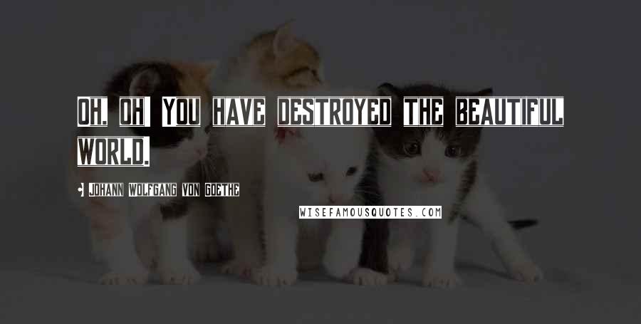 Johann Wolfgang Von Goethe Quotes: Oh, oh! You have destroyed the beautiful world.