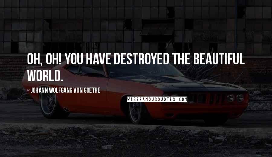 Johann Wolfgang Von Goethe Quotes: Oh, oh! You have destroyed the beautiful world.