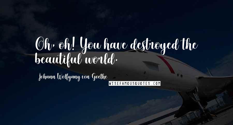 Johann Wolfgang Von Goethe Quotes: Oh, oh! You have destroyed the beautiful world.