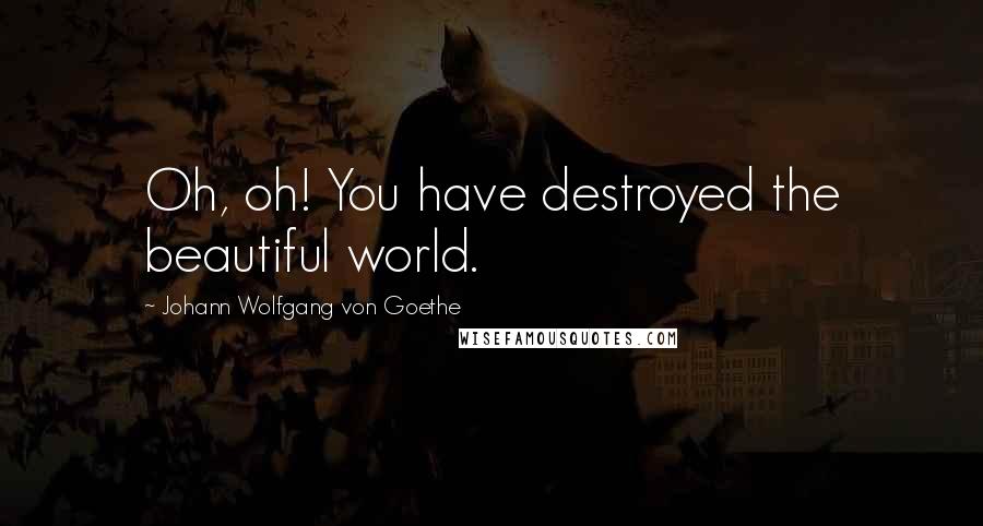 Johann Wolfgang Von Goethe Quotes: Oh, oh! You have destroyed the beautiful world.