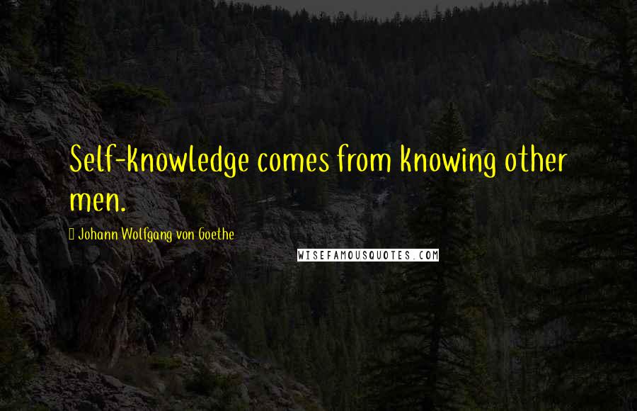 Johann Wolfgang Von Goethe Quotes: Self-knowledge comes from knowing other men.