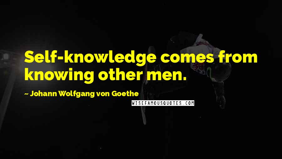 Johann Wolfgang Von Goethe Quotes: Self-knowledge comes from knowing other men.