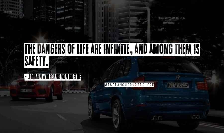 Johann Wolfgang Von Goethe Quotes: The dangers of life are infinite, and among them is safety.