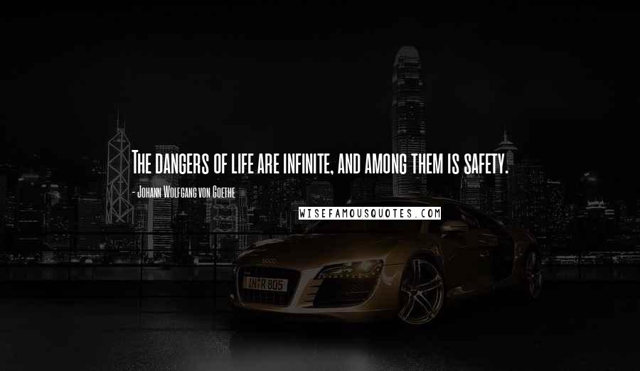 Johann Wolfgang Von Goethe Quotes: The dangers of life are infinite, and among them is safety.