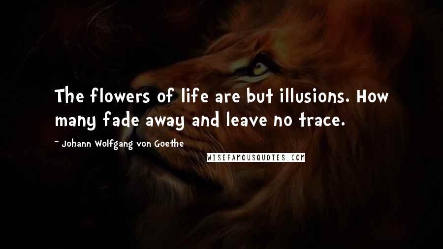 Johann Wolfgang Von Goethe Quotes: The flowers of life are but illusions. How many fade away and leave no trace.