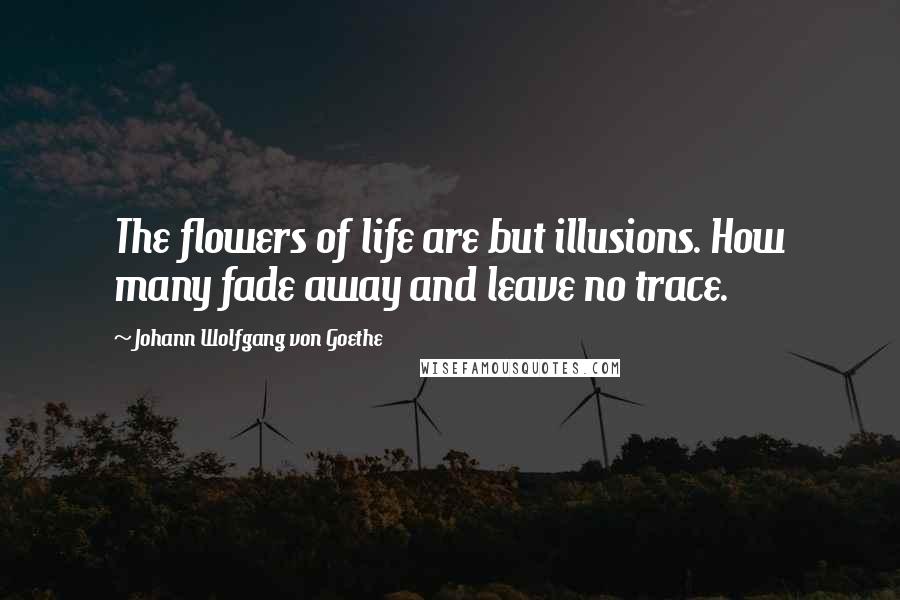 Johann Wolfgang Von Goethe Quotes: The flowers of life are but illusions. How many fade away and leave no trace.