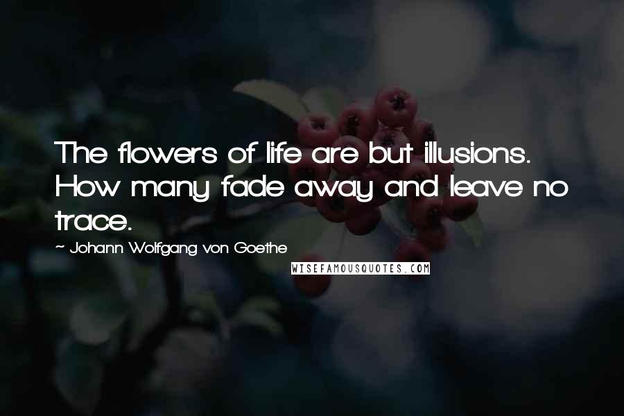 Johann Wolfgang Von Goethe Quotes: The flowers of life are but illusions. How many fade away and leave no trace.