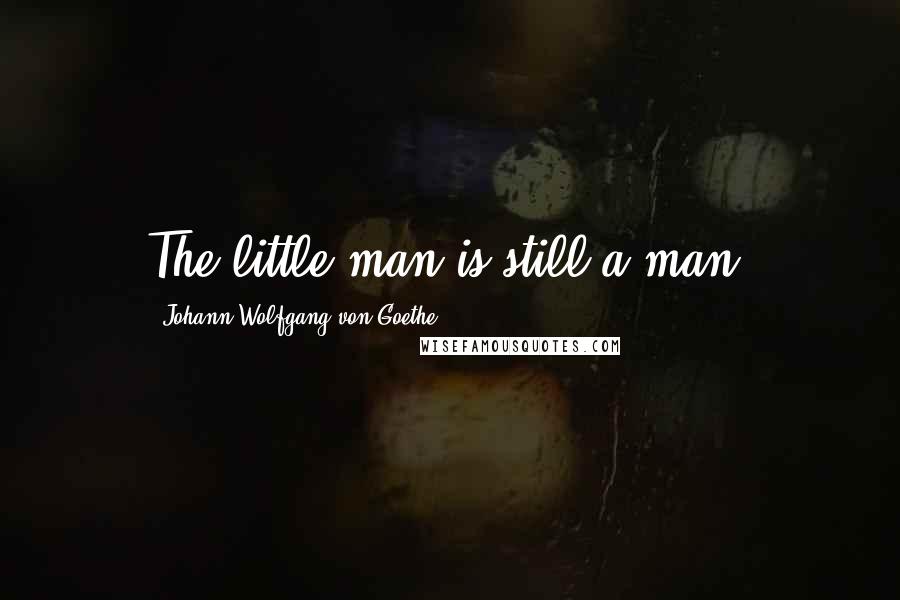Johann Wolfgang Von Goethe Quotes: The little man is still a man.