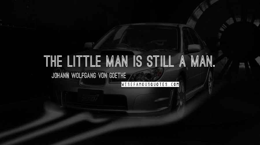 Johann Wolfgang Von Goethe Quotes: The little man is still a man.