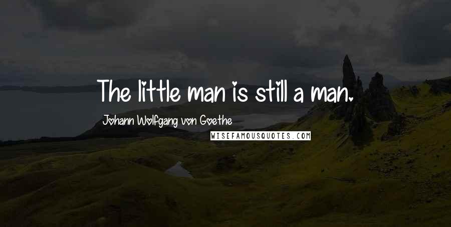 Johann Wolfgang Von Goethe Quotes: The little man is still a man.