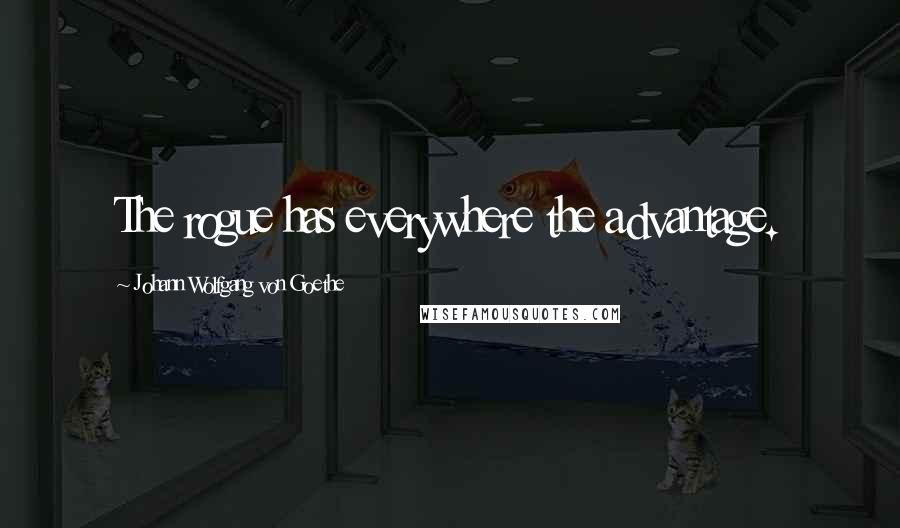 Johann Wolfgang Von Goethe Quotes: The rogue has everywhere the advantage.