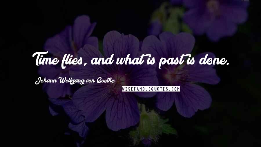 Johann Wolfgang Von Goethe Quotes: Time flies, and what is past is done.