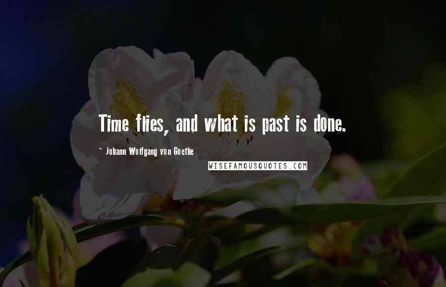 Johann Wolfgang Von Goethe Quotes: Time flies, and what is past is done.