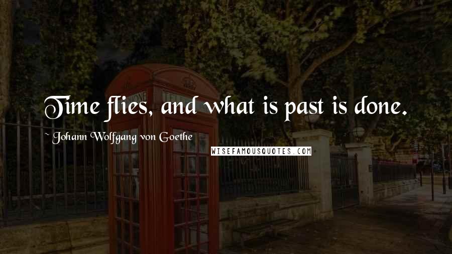 Johann Wolfgang Von Goethe Quotes: Time flies, and what is past is done.