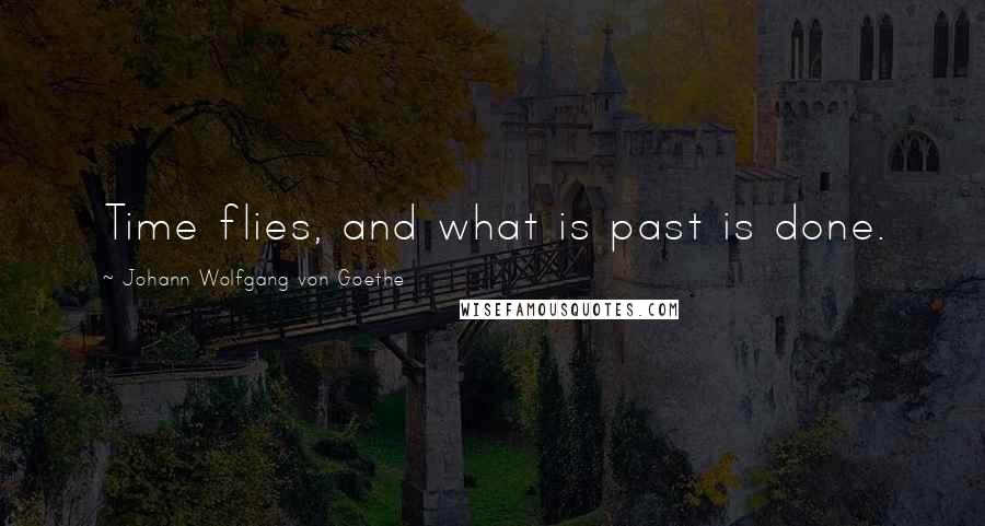 Johann Wolfgang Von Goethe Quotes: Time flies, and what is past is done.