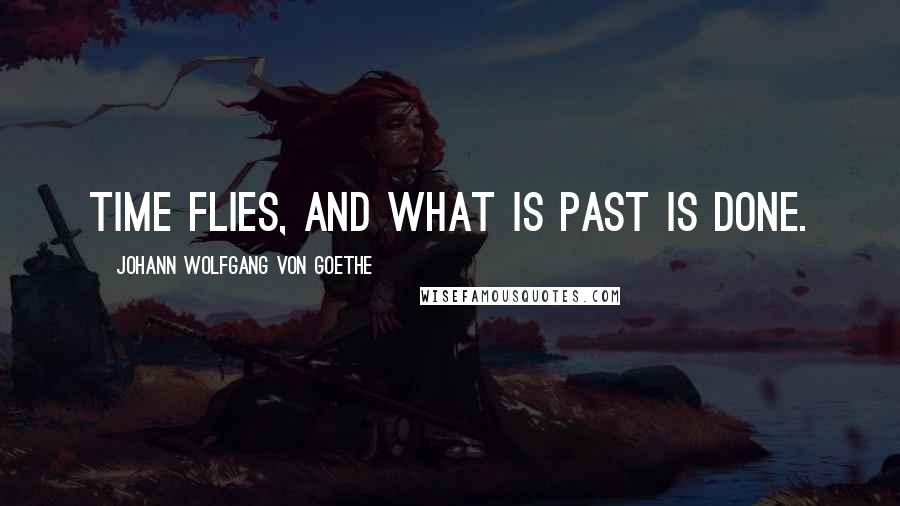Johann Wolfgang Von Goethe Quotes: Time flies, and what is past is done.