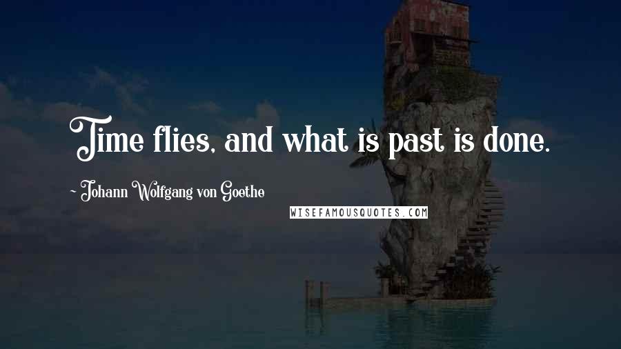 Johann Wolfgang Von Goethe Quotes: Time flies, and what is past is done.