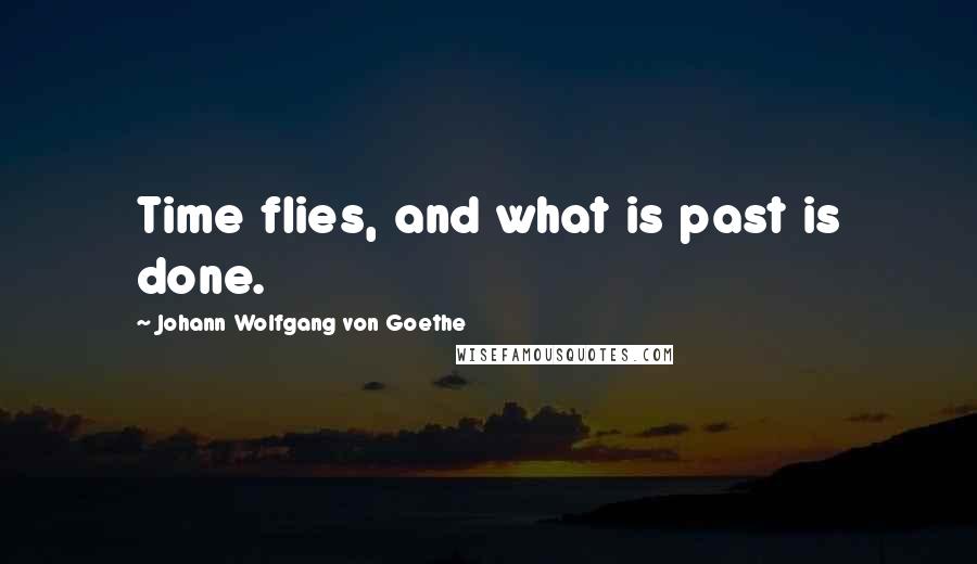 Johann Wolfgang Von Goethe Quotes: Time flies, and what is past is done.