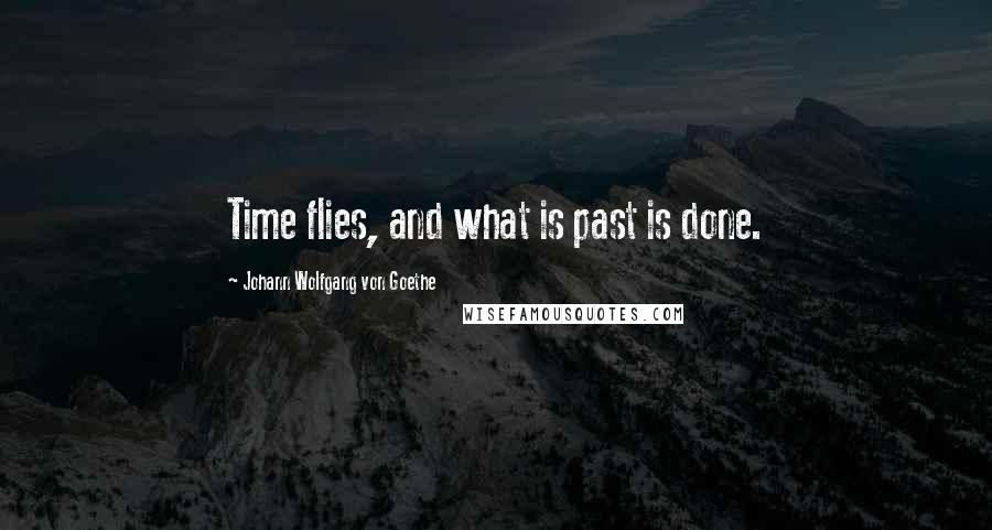 Johann Wolfgang Von Goethe Quotes: Time flies, and what is past is done.
