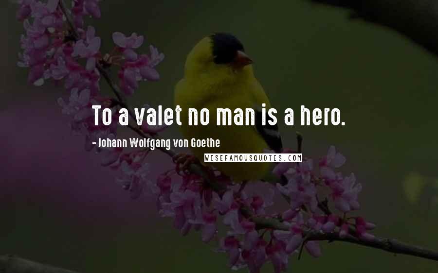 Johann Wolfgang Von Goethe Quotes: To a valet no man is a hero.