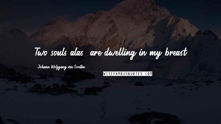Johann Wolfgang Von Goethe Quotes: Two souls alas! are dwelling in my breast