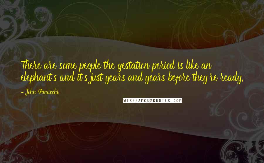 John Amaechi Quotes: There are some people the gestation period is like an elephant's and it's just years and years before they're ready.