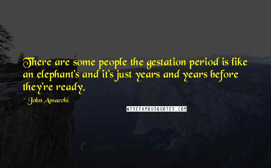 John Amaechi Quotes: There are some people the gestation period is like an elephant's and it's just years and years before they're ready.