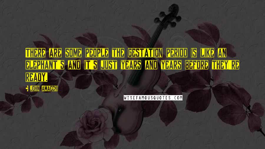 John Amaechi Quotes: There are some people the gestation period is like an elephant's and it's just years and years before they're ready.
