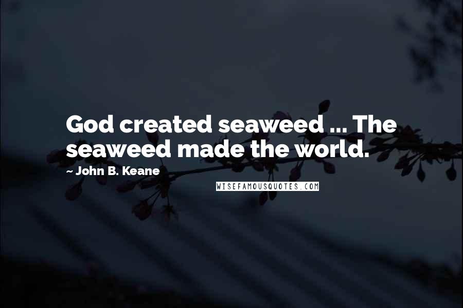 John B. Keane Quotes: God created seaweed ... The seaweed made the world.