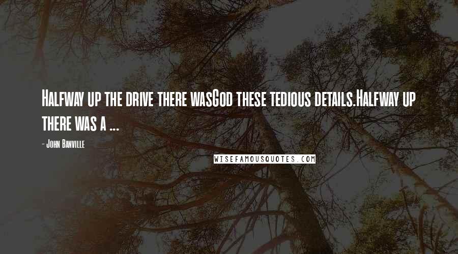 John Banville Quotes: Halfway up the drive there wasGod these tedious details.Halfway up there was a ...